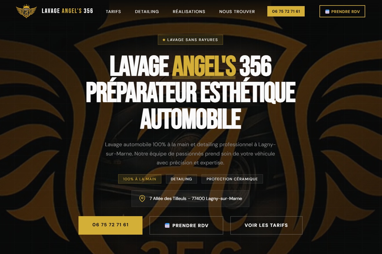 Site web Lavage Angel's 356 - Detailing automobile Lagny-sur-Marne